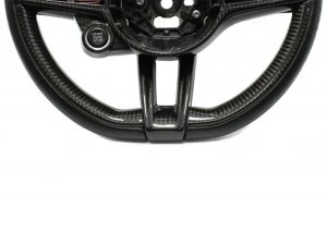 Alfa Romeo Stelvio Steering Wheel Trim - Carbon Fiber - Side Cover Set - QV Model Alfa Romeo Stelvio Steering Wheel Trim - Carbon Fiber - Side Cover Set - QV Model